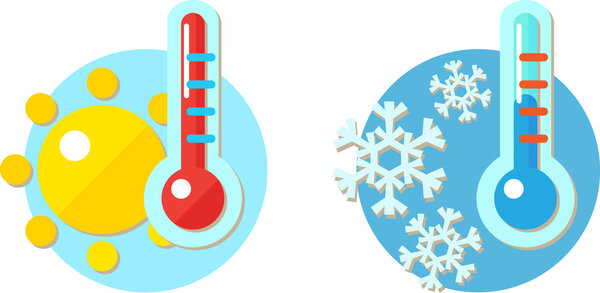 Weather Icons in 2-D design
