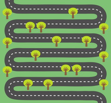 Highway in countryside vector Highway in countryside vector