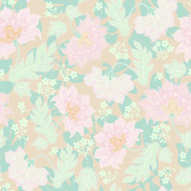 sorunsuz geçmiş pastel çiçek ile