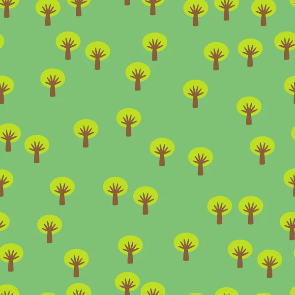 Árbol patrón sin costura — Vector de stock