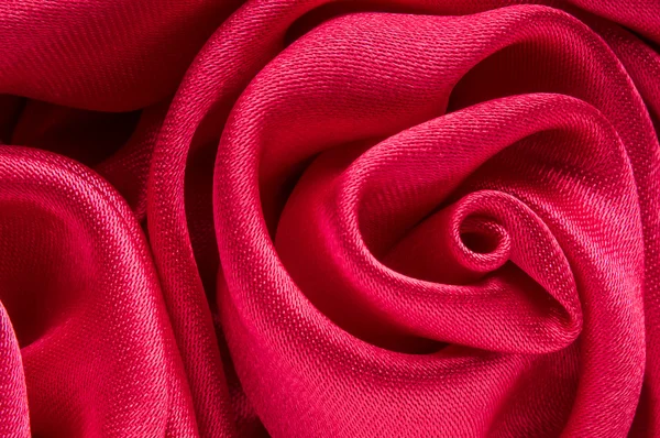 Close up van glimmende rode stof bloem. — Stockfoto