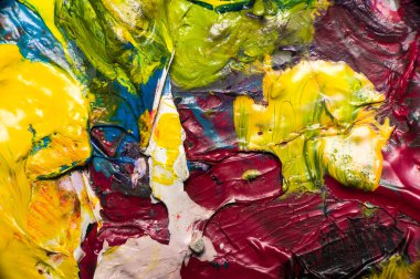 soyut renkli kuru akrilik boya