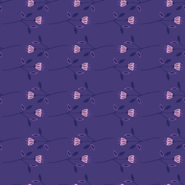 Çiçek açan, dikişsiz desen. Romantik botanik tasarımı. Çiçek süsü. Doğa duvar kağıdı. Kumaş, tekstil baskısı, ambalaj, örtü için. Vektör illüstrasyonu