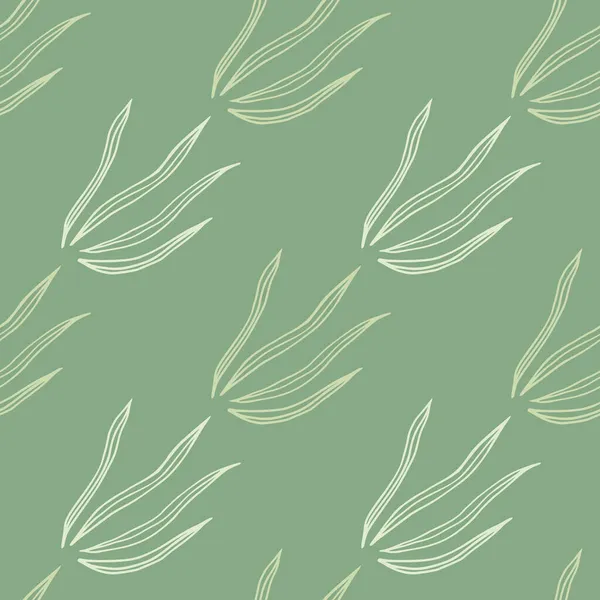 Summer Geometric Grasss Seamless Pattern Nature Organic Botanical Wallpaper Design — Stock Vector
