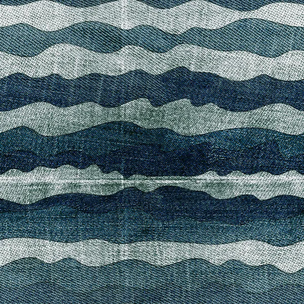 Κύματα Denim Αδιάλειπτη Μοτίβο Δημιουργική Υφή Τζιν Ίντιγκο Φόντο Ριγέ — Φωτογραφία Αρχείου
