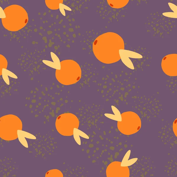 Schattig Citrusvruchten Naadloos Patroon Vruchten Eindeloos Behang Ontwerp Voor Stof — Stockvector