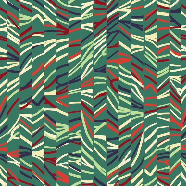 Modèle Linéaire Abstrait Sans Couture Décoratif Lignes Courbes Papier Peint — Image vectorielle