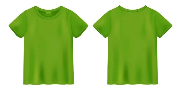 Unisex Light Green Shirt Mock Shirt Design Template Short Sleeve — Stockvektor