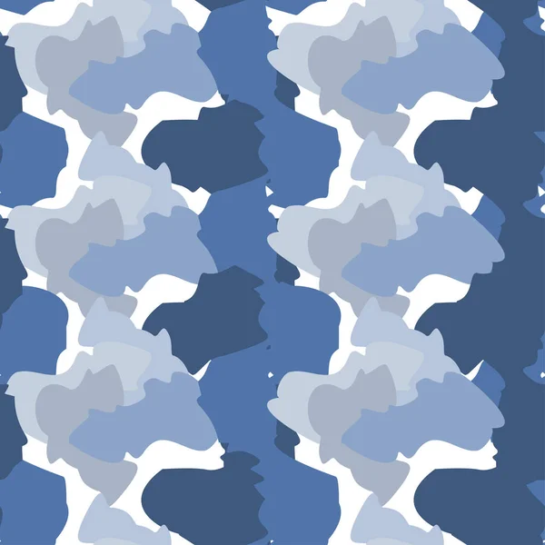 カモフラージュシームレスパターン 不規則な形の無限の壁紙 動物のプリント 面白いドッドルカモ要素の背景 テキスタイルプリント ラッピング カバーのための創造的なデザイン — ストックベクタ