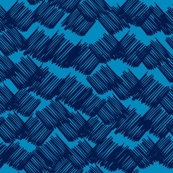 Handgetekende Krabbels Naadloos Patroon Abstract Potlood Streelt Lijn Eindeloos Behang — Stockvector
