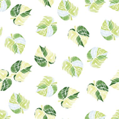 Yaratıcı canavar tropikal desenleri kusursuz bırakır. Nakışlı palmiye yaprağı sonsuz duvar kağıdı. Egzotik Hawaii orman arka planı. Yağmur ormanı geçmişi. Kumaş, tekstil baskısı, ambalaj, kapak için tasarım