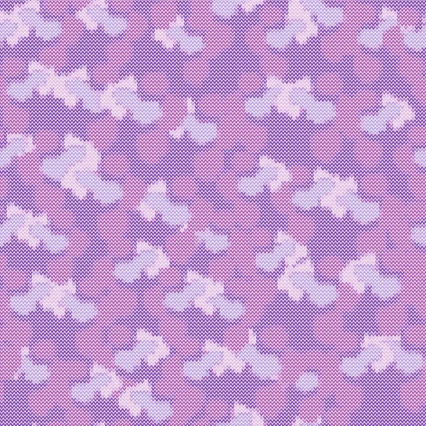 Camouflage Breien Naadloos Patroon Abstract Camo Eindeloos Behang Creatief Ontwerp — Stockvector