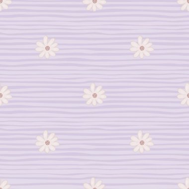 Kusursuz bir şablon. El çizimi papatya çayı izi. Soyut çiçek süsü. Basit bir botanik arkaplan. Kumaş, tekstil baskısı, yüzey, ambalaj, örtü için tasarım. Vintage vektör illüstrasyonu