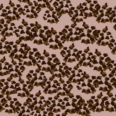 Yaratıcı çita kamuflajı kusursuz desen. Kamuflaj leopar unsurları. Düzensiz hayvan kürkü sonsuz duvar kağıdı şeklindedir. Kumaş, tekstil baskısı, ambalaj, kapak tasarımı. Vektör illüstrasyonu