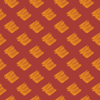 Fırça darbeleri ve ince çizgiler kusursuz desen. Çapraz kuluçka sonsuz arka plan. Grunge arka planı. Kumaş, tekstil baskısı, yüzey, ambalaj, kapak, tebrik kartı için tasarım. Vektör illüstrasyonu