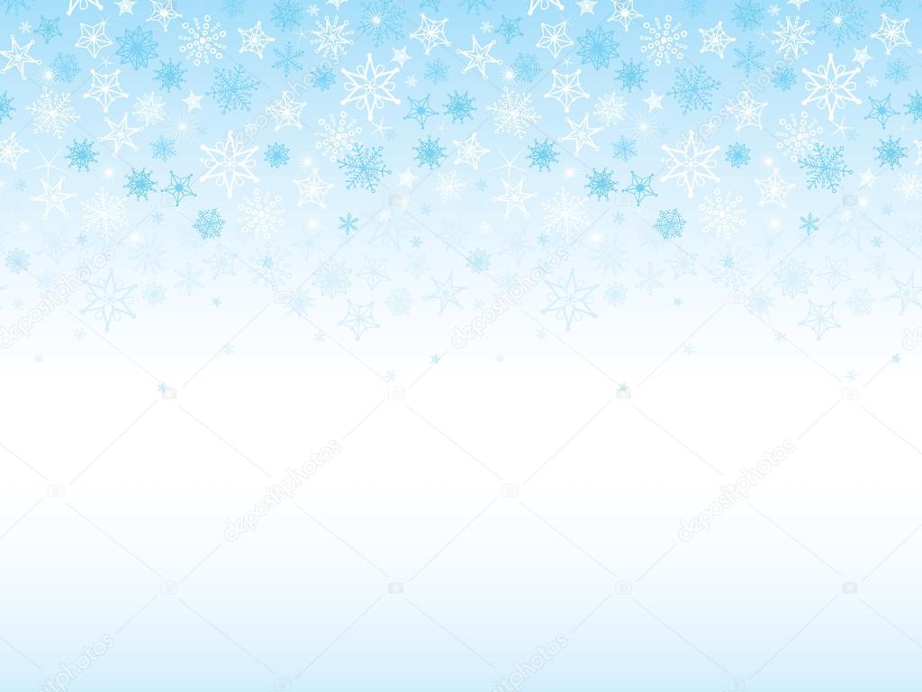 Falling Snowflakes Seamless Horizontal Background