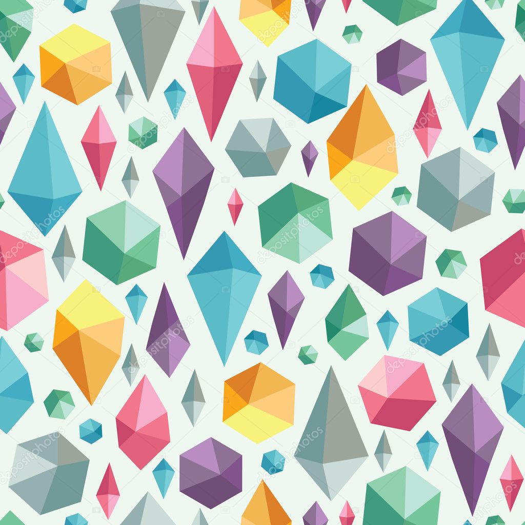 Hanging geometric shapes colorful seamless pattern