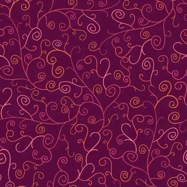 Abstract Swirl Plants Seamless Pattern Background — Stock Photo, Image