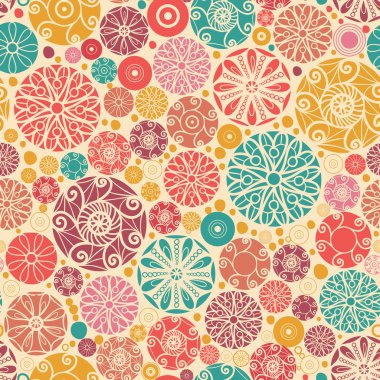 Abstract decorative circles seamless pattern background clipart
