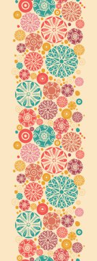 Abstract decorative circles vertical seamless pattern border clipart