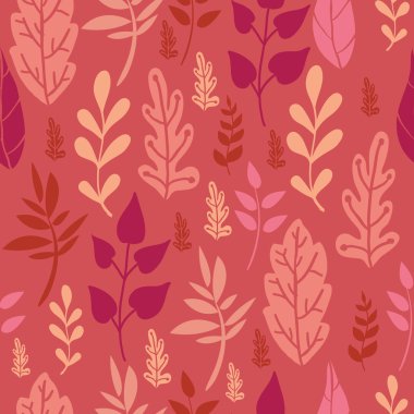 Kırmızı yaprakları Dikişsiz desen arka plan