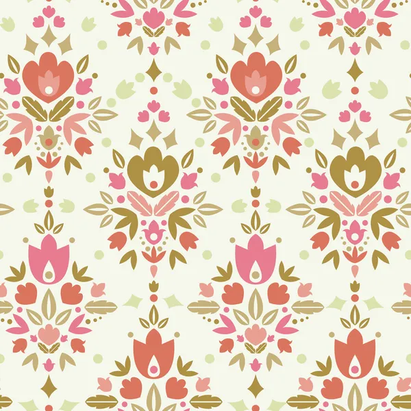 Floral damask seamless pattern background — Stock Vector