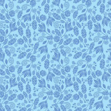 Rüzgar Dikişsiz desen arka planda çiçek silhouettes