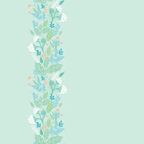 Baies de printemps verticale sans couture motif fond bordure — Image vectorielle