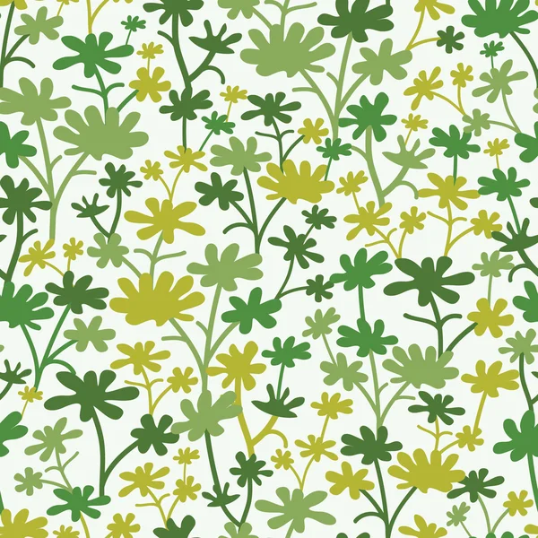 绿色的植物无缝图案背景 — 图库矢量图片