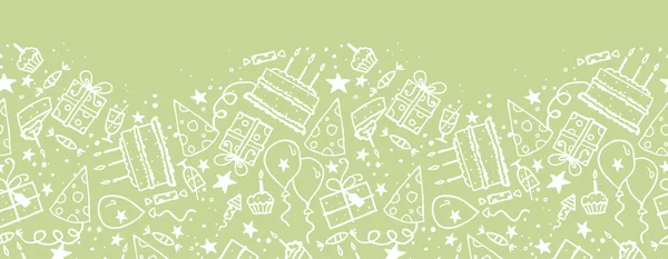 Doğum doodle yatay Dikişsiz desen arka plan sınırı