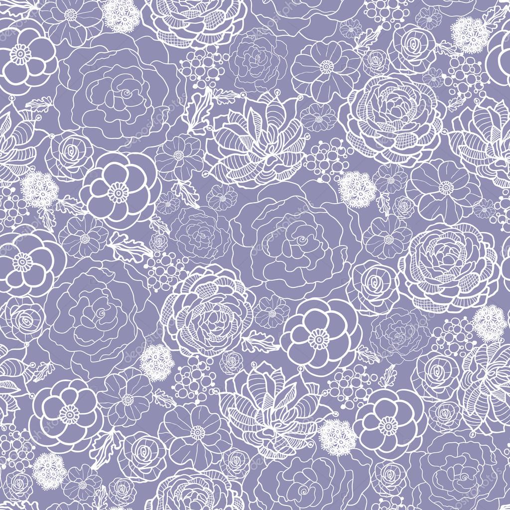 Purple Lace Flowers Seamless Pattern Background Stock Vector Royalty Free Vector Image By C Oksanciaart