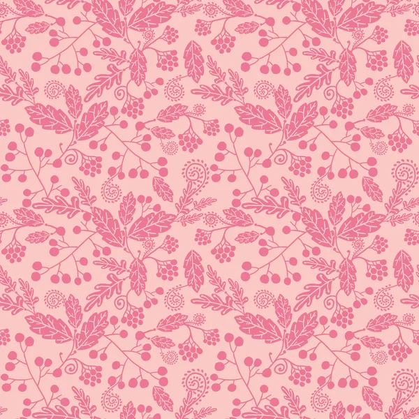 Pink silhouette flowers seamless pattern background — Stock Vector