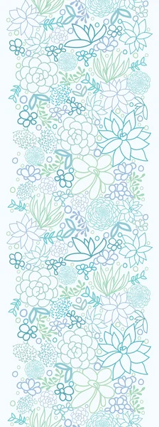 Plantes succulentes Vertical Seamless Pattern Contexte Bordure — Image vectorielle