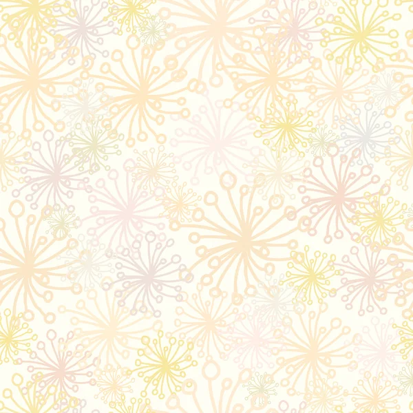 Аннотация Fluffy Plants Seamless Pattern — стоковый вектор