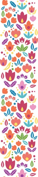 Tulipes abstraites verticale sans couture motif fond bordure — Image vectorielle
