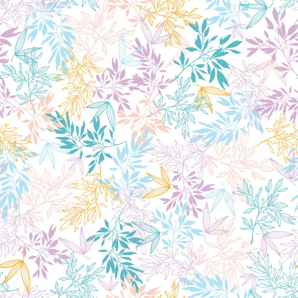 Colorful pastel branches seamless pattern background — Stock Vector