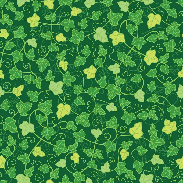 Green ivy plants seamless pattern background — Stock Vector