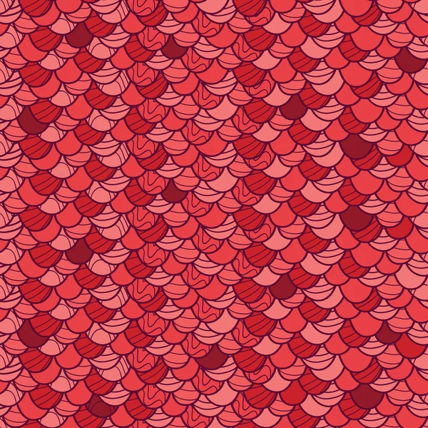 Червона черепиця безшовний візерунок фон — стоковий вектор
