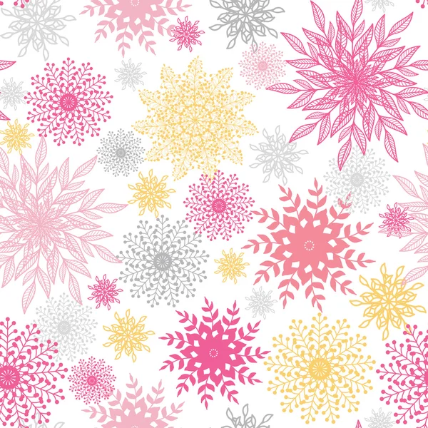 抽象的な花ビネット シームレス パターン背景 — ストックベクタ