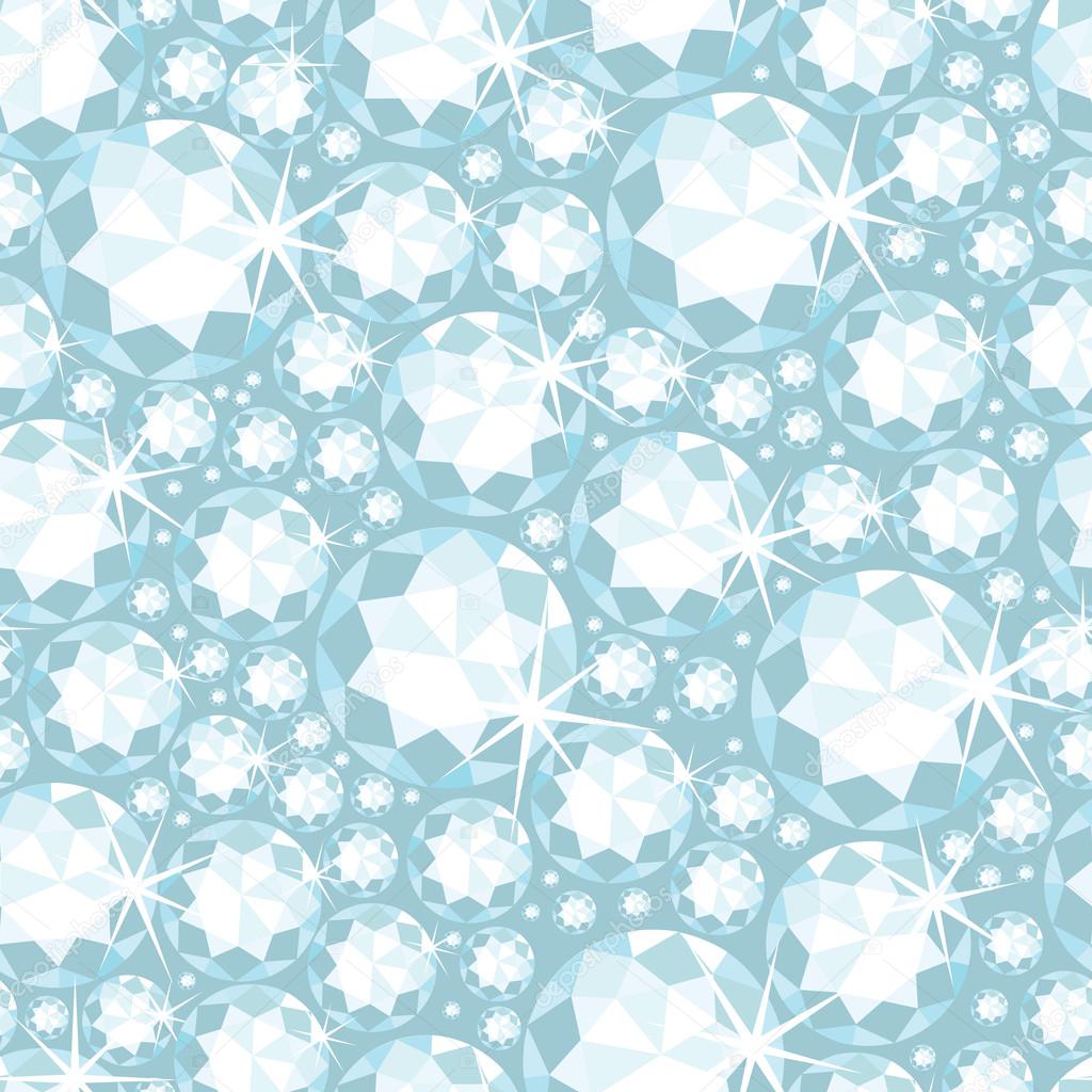 Shiny diamonds seamless pattern background