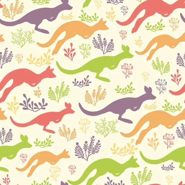 Saut kangourou vecteur sans couture fond de motif — Image vectorielle