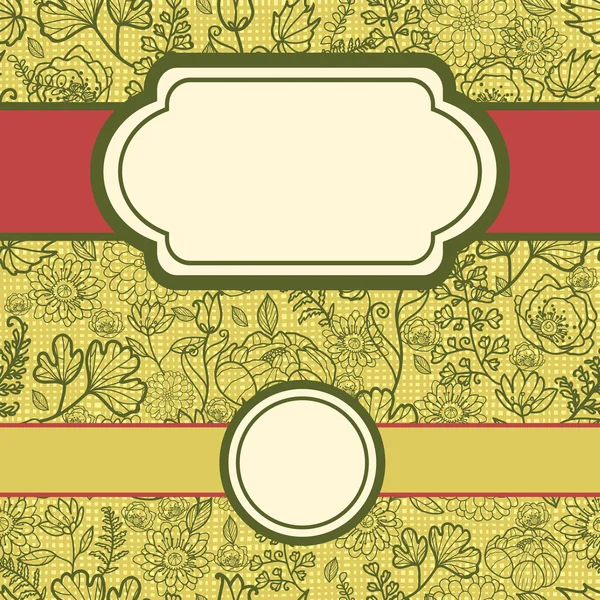 Комплект рамок с кружевом ткани цветы бесшовный фон узор — стоковый вектор