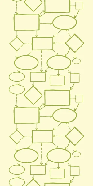 Mapa mental en blanco borde de fondo de patrón sin costura vertical — Archivo Imágenes Vectoriales