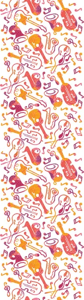 Colorful musical instruments seamless pattern background — Stock Vector