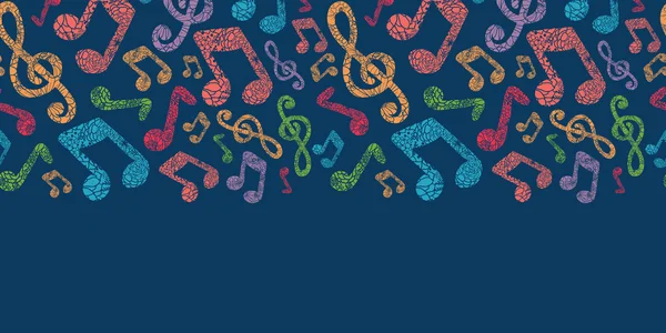 Colorful musical notes seamless pattern background — Stock Vector