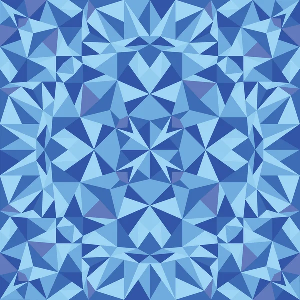 Fondo de patrón sin costura textura triángulo azul — Vector de stock