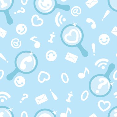 Internet arama sembolleri Dikişsiz desen arka plan