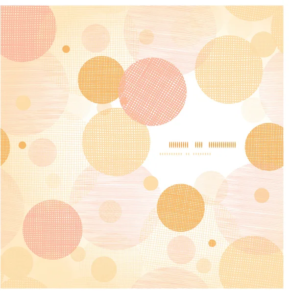 Fabric circles abstract frame pattern background — Stock Vector