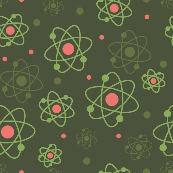 Атомы бесшовный фон — стоковый вектор