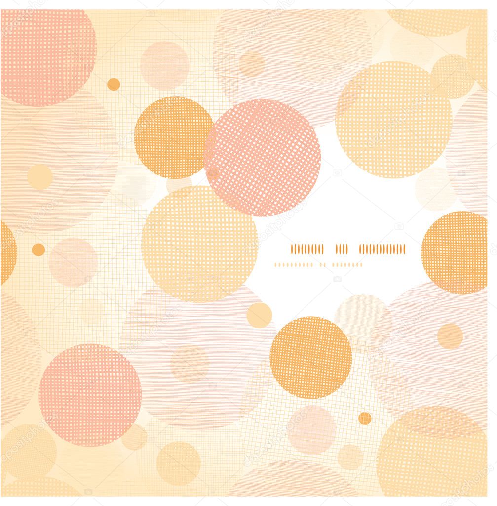 Fabric circles abstract frame pattern background
